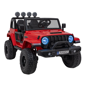 Auto terenowe OFF-ROAD 3.0 dla dzieci Czerwony + Pilot + Wolny Start + Pasy + Audio LED