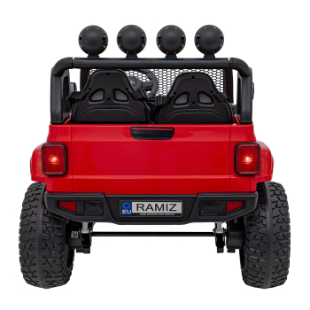 Auto terenowe OFF-ROAD 3.0 dla dzieci Czerwony + Pilot + Wolny Start + Pasy + Audio LED