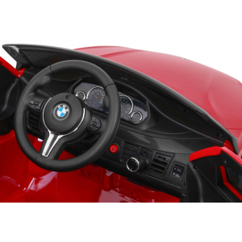 BMW X6M Elektryczne Autko dla dzieci, Czerwony SUV + Pilot