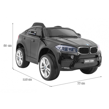 BMW X6M Elektryczne Autko dla dzieci - Czarny SUV + Pilot