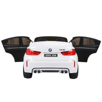 BMW X6M XXL dla 2 dzieci Biały SUV + Pilot + Ekoskóra