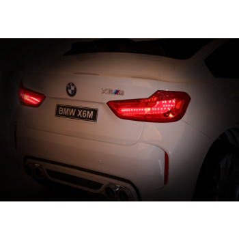 BMW X6M XXL dla 2 dzieci Biały SUV + Pilot + Ekoskóra