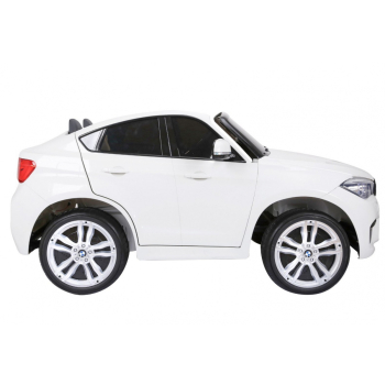 BMW X6M XXL dla 2 dzieci Biały SUV + Pilot + Ekoskóra