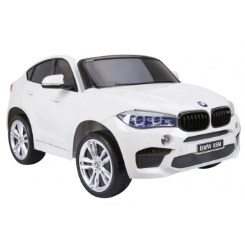 BMW X6M XXL dla 2 dzieci Biały SUV + Pilot + Ekoskóra