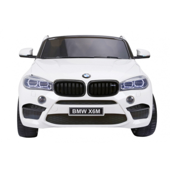 BMW X6M XXL dla 2 dzieci Biały SUV + Pilot + Ekoskóra