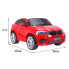 BMW X6M XXL dla 2 dzieci Czerwony SUV + Pilot + Ekoskóra
