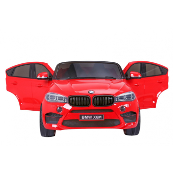 BMW X6M XXL dla 2 dzieci Czerwony SUV + Pilot + Ekoskóra