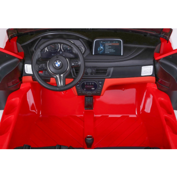 BMW X6M XXL dla 2 dzieci Czerwony SUV + Pilot + Ekoskóra