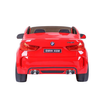 BMW X6M XXL dla 2 dzieci Czerwony SUV + Pilot + Ekoskóra