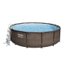 Basen Stelażowy 14FT 427x107 cm Power Steel Deluxe Rattan S