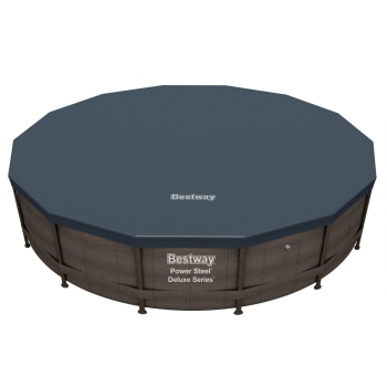 Basen Stelażowy 14FT 427x107 cm Power Steel Deluxe Rattan S
