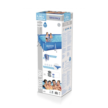 Basen Stelażowy Deluxe Steel Pro 3w1 BESTWAY 300x201x66cm + Pompa + Filtr