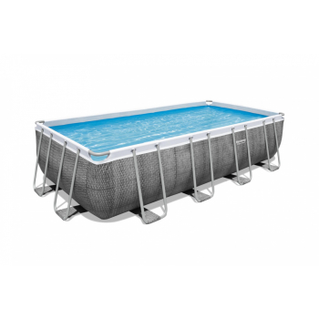 Basen stelażowy Power Steel 549x274x122 Imitacja Rattanu 18x9FT BESTWAY 6w1