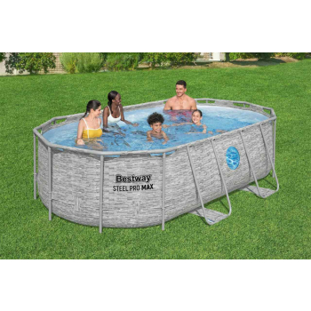 Basen stelażowy Power Steel Swim Vista z oknem 427x250x100 14x8FT BESTWAY 7w1