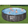 Basen stelażowy Steel Pro MAX 427x107 Imitacja Drewna 14FT BESTWAY 5w1 + Pompa + Drabinka