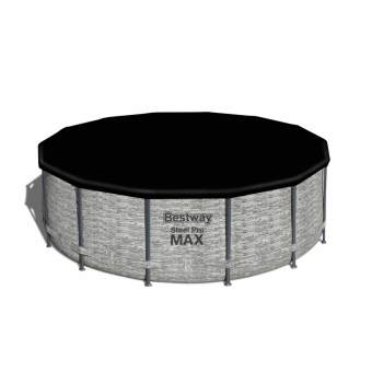 Basen stelażowy Steel Pro MAX 427x122 Imitacja Kamienia 14FT BESTWAY 5w1 + Akcesoria