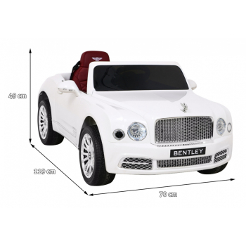Bentley Mulsanne na akumulator Biały + Pilot + EVA + Wolny Start + MP3 USB + LED