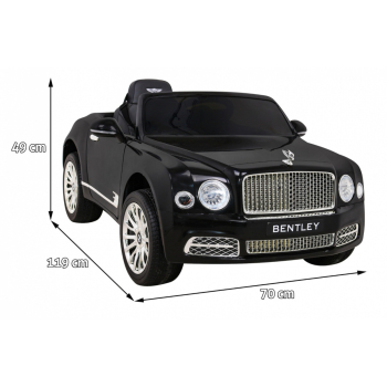 Bentley Mulsanne na akumulator Czarny + Pilot + EVA + Wolny Start + MP3 USB + LED
