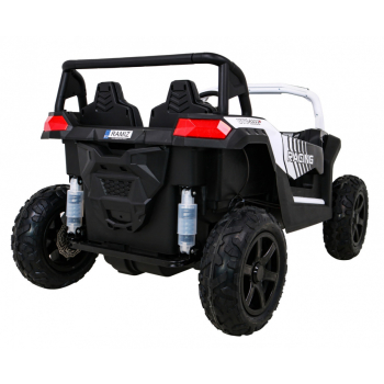 Buggy ATV Strong Racing dla 2 dzieci Biały + Silnik bezszczotkowy + Pompowane koła + Audio LED