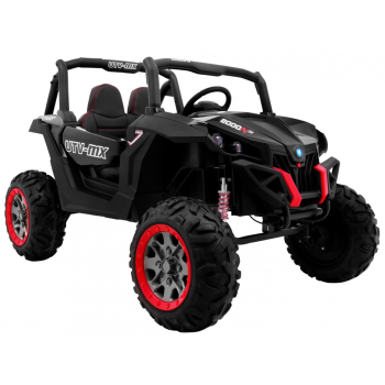 Buggy SuperStar dla dzieci Czarny + MP4 + Napęd 4x4 + Pilot + Bagażnik + LED + Blokada drzwi