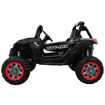 Buggy SuperStar dla dzieci Czarny + MP4 + Napęd 4x4 + Pilot + Bagażnik + LED + Blokada drzwi