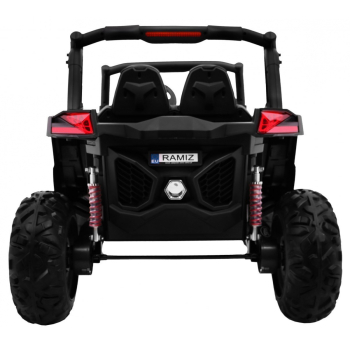 Buggy SuperStar dla dzieci Czarny + MP4 + Napęd 4x4 + Pilot + Bagażnik + LED + Blokada drzwi