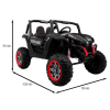 Buggy SuperStar dla dzieci Czarny + Napęd 4x4 + Pilot + Bagażnik + MP3 LED + Blokada drzwi