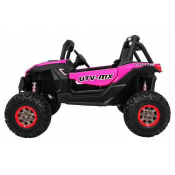 Buggy SuperStar dla dzieci Różowy + MP4 + Napęd 4x4 + Pilot + Bagażnik + LED + Blokada drzwi