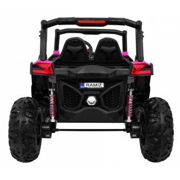 Buggy SuperStar dla dzieci Różowy + MP4 + Napęd 4x4 + Pilot + Bagażnik + LED + Blokada drzwi