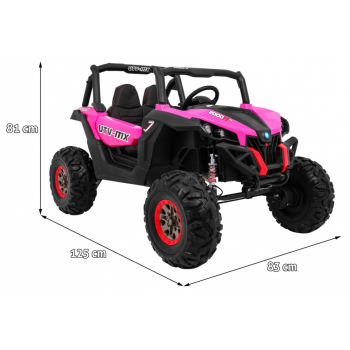 Buggy SuperStar dla dzieci Różowy + Napęd 4x4 + Pilot + Bagażnik + MP3 LED + Blokada drzwi