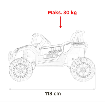 Buggy UTV 2000M Racing Auto na akumulator Czerwony + MP3 Dźwięki Światła + Pilot + Wolny Start