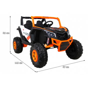Buggy UTV-MX na akumulator dla dzieci Pomarańczowy + Napęd 4x4 + Pilot + Audio LED + Schowek + EVA + Wolny Start