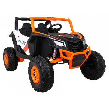 Buggy UTV-MX na akumulator dla dzieci Pomarańczowy + Napęd 4x4 + Pilot + Audio LED + Schowek + EVA + Wolny Start