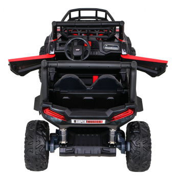 Buggy UTV Terenówka dla dzieci Czerwony + Pilot + Bagażnik + Wolny Start + EVA + MP3 LED