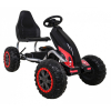 Duży Gokart Strong na pedały dla dzieci Czarny + Obciążenie 100 kg + Koła EVA + Hamulec ręczny + Sportowy fotel