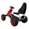 Duży Gokart Strong na pedały dla dzieci Czerwony + Obciążenie 100 kg + Koła EVA + Hamulec ręczny + Sportowy fotel