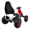 Duży Gokart Strong na pedały dla dzieci Czerwony + Obciążenie 100 kg + Koła EVA + Hamulec ręczny + Sportowy fotel