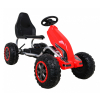Duży Gokart Strong na pedały dla dzieci Czerwony + Obciążenie 100 kg + Koła EVA + Hamulec ręczny + Sportowy fotel