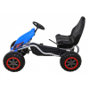 Duży Gokart Strong na pedały dla dzieci Niebieski + Obciążenie 100 kg + Koła EVA + Hamulec ręczny + Sportowy fotel