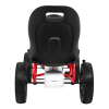 Gokart ABARTH na pedały dla dzieci Biały + Koła EVA + Hamulec ręczny + Wolny bieg