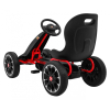 Gokart ABARTH na pedały dla dzieci Czarny + Koła EVA + Hamulec ręczny + Wolny bieg
