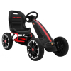 Gokart ABARTH na pedały dla dzieci Czarny + Koła EVA + Hamulec ręczny + Wolny bieg