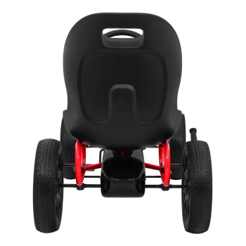 Gokart ABARTH na pedały dla dzieci Czarny + Koła EVA + Hamulec ręczny + Wolny bieg