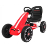 Gokart ABARTH na pedały dla dzieci Czerwony + Koła EVA + Hamulec ręczny + Wolny bieg