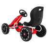 Gokart ABARTH na pedały dla dzieci Czerwony + Koła EVA + Hamulec ręczny + Wolny bieg