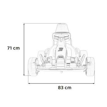 Gokart Fast 3 Drift na akumulator dla dzieci Czarny + Funkcja driftu + Silniki 2x150W + Radio LED + Pasy
