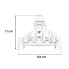 Gokart Fast 3 Drift na akumulator dla dzieci Czerwony + Funkcja driftu + Silniki 2x150W + Radio LED + Pasy