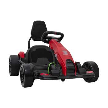 Gokart Fast 3 Drift na akumulator dla dzieci Czerwony + Funkcja driftu + Silniki 2x150W + Radio LED + Pasy