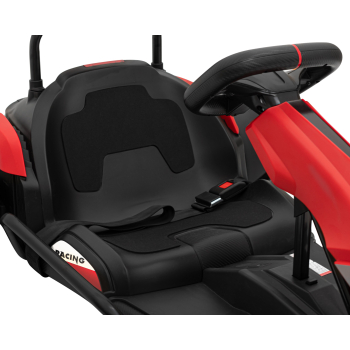 Gokart Fast 3 Drift na akumulator dla dzieci Czerwony + Funkcja driftu + Silniki 2x150W + Radio LED + Pasy