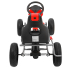 Gokart Grand Ride na pedały dla dzieci 3+ Czerwony + Koła EVA + Regulacja fotela + Hamulec ręczny